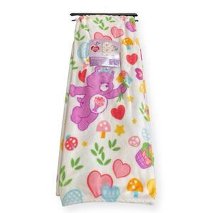 Care Bears Easter Hearts Floral Baskets Bears with Ears 50x70 Soft Plush Throw